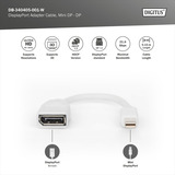 Digitus Cable adaptador DisplayPort blanco
