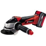 EINHELL Power X-Change Amoladora Angular a Batería TC-AG 18/115 Li Kit, 18Volt rojo/Negro