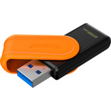 Kingston DataTraveler 256GB Portable USB 3.2 Gen 1 Exodia S (Black/Orange), Lápiz USB negro/Naranja, 256 GB, USB tipo A, 3.2 Gen 1 (3.1 Gen 1), Girar, 8,72 g, Negro, Naranja