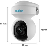 Reolink E Series E560 Esférico Cámara de seguridad IP Interior y exterior 3840 x 2160 Pixeles Pared, Cámara de vigilancia blanco, Cámara de seguridad IP, Interior y exterior, Inalámbrico y alámbrico, Google Assistant, Interno, 2400 - 5000 MHz