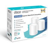 TP-Link Deco X60 Doble banda (2,4 GHz / 5 GHz) Wi-Fi 6 (802.11ax) Blanco 2 Interno, Enrutador de malla blanco, Blanco, Interno, Poder, Estado, Doble banda (2,4 GHz / 5 GHz), Wi-Fi 6 (802.11ax), 802.11a, 802.11b, 802.11g, Wi-Fi 4 (802.11n), Wi-Fi 5 (802.11ac), Wi-Fi 6 (802.11ax)