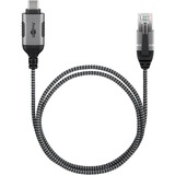 goobay Cable adaptador Ethernet USB-C 3.2 Gen2 > RJ-45, Slim negro/Gris