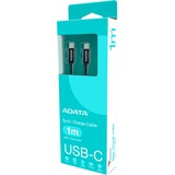 ADATA CACC-100PN-BK cable USB USB 2.0 1 m USB C Negro negro, 1 m, USB C, USB C, USB 2.0, 480 Gbit/s, Negro