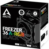 ARCTIC Freezer 36 A-RGB Procesador Refrigerador de aire 12 cm Negro 1 pieza(s), Disipador de CPU negro, Refrigerador de aire, 12 cm, 200 RPM, 2000 RPM, Negro