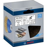 Bosch 1 608 614 020 accesorio para amoladora angular Cepillo de copa Cepillo de copa, Metal, Metal no ferroso, 7 cm, Cualquier marca, GGS 6 S Professional, Rojo, Plata