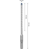 Bosch Expert Broca para martillo SDS plus-7X, Taladro Martillo perforador, Hammer drill bit, 6 mm, 165 mm, Concreto, Piedra, 10 cm