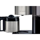 Bosch TKA8A683 cafetera eléctrica Semi-automática Cafetera de filtro 1,1 L negro brillante/Acero fino, Cafetera de filtro, 1,1 L, De café molido, 1100 W, Negro, Acero inoxidable