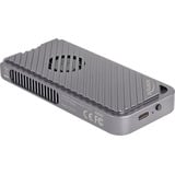 DeLOCK Carcasa para unidad M.2 NVMe USB 40 Gbps estilo gaming, Caja de unidades gris