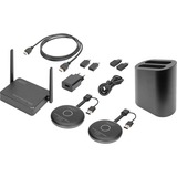 Digitus Click & Present Pro - Sistema de colaboración inalámbrico, Alargador de HDMI negro