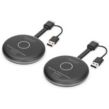 Digitus Click & Present Pro - Sistema de colaboración inalámbrico, Alargador de HDMI negro