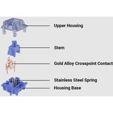 Keychron Gateron CJ Dark Blue Switch-Set, Interruptor de botón azul oscuro
