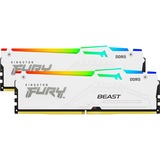 Kingston FURY FURY Beast RGB módulo de memoria 64 GB 2 x 32 GB DDR5 6000 MT/s 288-pin DIMM, Memoria RAM blanco, 64 GB, 2 x 32 GB, DDR5, 288-pin DIMM