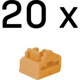 Lindy 47898 bloqueador de puerto RJ-45 Naranja Acrilonitrilo butadieno estireno (ABS) 20 pieza(s), Castillo naranja, Bloqueador de puerto, RJ-45, Naranja, Acrilonitrilo butadieno estireno (ABS), 20 pieza(s), Bolsa de plástico