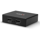 Lindy Divisor HDMI 4K de 2 puertos, Splitter HDMI negro