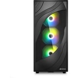 Sharkoon Rebel C80M RGB, Cajas de torre negro
