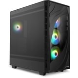 Sharkoon Rebel C80M RGB, Cajas de torre negro