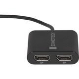 Sonnet USB3-DDP4K adaptador de cable de vídeo USB tipo A 2 x DisplayPort Negro negro, USB tipo A, 2 x DisplayPort, Macho, Hembra, Derecho, Derecho