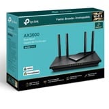TP-Link Archer AX55 router inalámbrico Gigabit Ethernet Doble banda (2,4 GHz / 5 GHz) Negro negro, Wi-Fi 6 (802.11ax), Doble banda (2,4 GHz / 5 GHz), Ethernet, Negro, Router de sobremesa