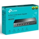 TP-Link TL-SG108-M2 switch No administrado 2.5G Ethernet (100/1000/2500) Negro, Interruptor/Conmutador No administrado, 2.5G Ethernet (100/1000/2500), Montaje de pared