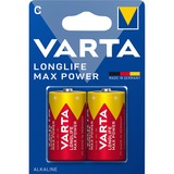 VARTA MAX TECH 2x Alkaline C Batería de un solo uso Alcalino Batería de un solo uso, C, Alcalino, 1,5 V, 2 pieza(s), Oro, Rojo