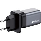 Verbatim GNC-35 Universal Negro, Gris Corriente alterna Carga rápida Interior, Cargador gris, Interior, Corriente alterna, 20 V, Negro, Gris