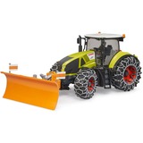 bruder Claas Axion 950 con cadenas para nieve y pala quitanieves, Automóvil de construcción 