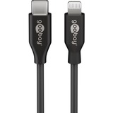 goobay 39445 cable de conector Lightning 1 m Negro negro, 1 m, Lightning, USB C, Macho, Macho, Negro