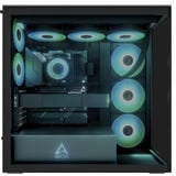 ARCTIC Xtender Black (Tinted Glass) Midi Tower Negro, Cajas de torre negro (mate), Midi Tower, PC, Negro, EATX, Metal, Vidrio templado, Juego