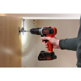 BLACK+DECKER Taladro atornillador percutor inalámbrico BCKSB02, 18 voltios, Martillo atornillador naranja/Negro
