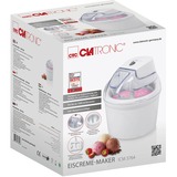 Clatronic Máquina para hacer helados ICM 3764, Heladera blanco