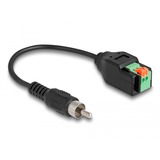 DeLOCK Adaptador de conector Cinch > bloque terminal con pulsador negro
