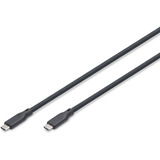 Digitus Cable de conexión de silicona USB 3.2 Gen 2 USB-C > USB-C negro