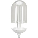 GARDENA ClickUp! comedero de pájaros Transparente, Blanco Acrílico, Contenedor Transparente, Blanco, Acrílico, 152 mm, 152 mm, 350 mm