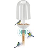 GARDENA ClickUp! comedero de pájaros Transparente, Blanco Acrílico, Contenedor Transparente, Blanco, Acrílico, 152 mm, 152 mm, 350 mm