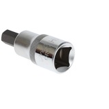 GEDORE Punta de llave de vaso para destornillador roja, 1/2", Llave de tubo cromado