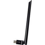 Inter-Tech DMG-19 WLAN 650 Mbit/s, Adaptador Wi-Fi Inalámbrico, USB, WLAN, 650 Mbit/s, Negro