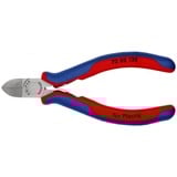 KNIPEX Cortaalambres 72 02 125, para plástico, Alicates de corte rojo/Azul