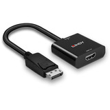 Lindy Convertidor DisplayPort 1.2 a HDMI 18G, Adaptador negro