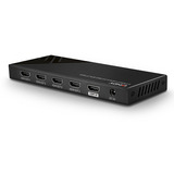 Lindy Divisor HDMI 18G de 4 Puertos, Splitter HDMI negro