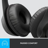 Logitech H390 Auriculares y Cascos, Auriculares con micrófono negro, Alámbrico, Oficina/Centro de llamadas, 20 - 20000 Hz, 197 g, Auriculares, Negro, Minorista