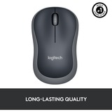 Logitech M185 ratón Ambidextro RF inalámbrico Óptico 1000 DPI gris, Ambidextro, Óptico, RF inalámbrico, 1000 DPI, Gris, Minorista