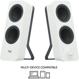 Logitech Z207 Altavoces de ordenador Bluetooth, Altavoces de PC blanco, 2.0 canales, Inalámbrico y alámbrico, 5 W, Blanco