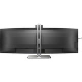 Philips 5000 series 49B2U5900CH/00 pantalla para PC 124 cm (48.8") 5120 x 1440 Pixeles Dual QHD LCD Negro, Monitor LED negro/Plateado, 124 cm (48.8"), 5120 x 1440 Pixeles, Dual QHD, LCD, 4 ms, Negro