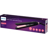 Philips StraightCare Essential BHS378/00, Plancha de pelo negro/rosado