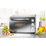 Rommelsbacher BGS 1400 horno Horno eléctrico 22 L 1380 W Negro, Plata, Mini horno plateado/Negro, Pequeño, Horno eléctrico, 22 L, 1380 W, 22 L, 230 °C