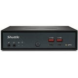 Shuttle Slim PC DN11H5 1,35 l tamaño PC Negro 125H Intel® SoC, Barebone negro, 1,35 l tamaño PC, Mini PC barebone, Intel® SoC, DDR5-SDRAM, PCI Express, 120 W