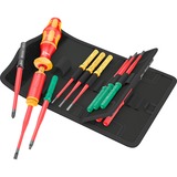 Wera Kraftform Kompakt VDE 15 Torque extra slim 1 Tool Finder, 15 piezas, Destornillador rojo/Amarillo