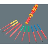 Wera Kraftform Kompakt VDE 15 Torque extra slim 1 Tool Finder, 15 piezas, Destornillador rojo/Amarillo