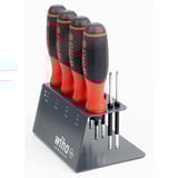 Wiha Destornillador con portapuntas SoftFinish, 1/4" negro/Rojo