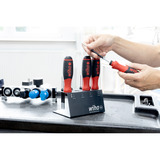 Wiha Destornillador con portapuntas SoftFinish, 1/4" negro/Rojo